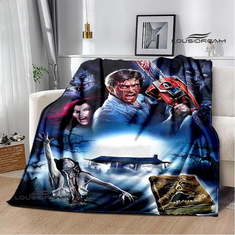Movie The Evil Dead Printed blankets picnic blanket Flannel Warm blankets Soft Cozy Blanket Home travel blanket Birthday Gift