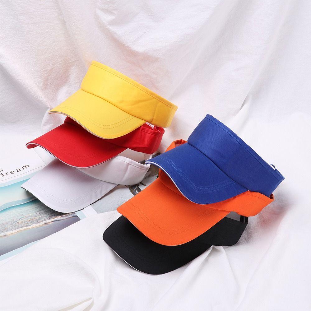 Sport Sun Hat Outdoor Breathable Sun Protection Tennis Empty Top Running Hat Anti UV Golf Adjustable Sunscreen Beach Visor