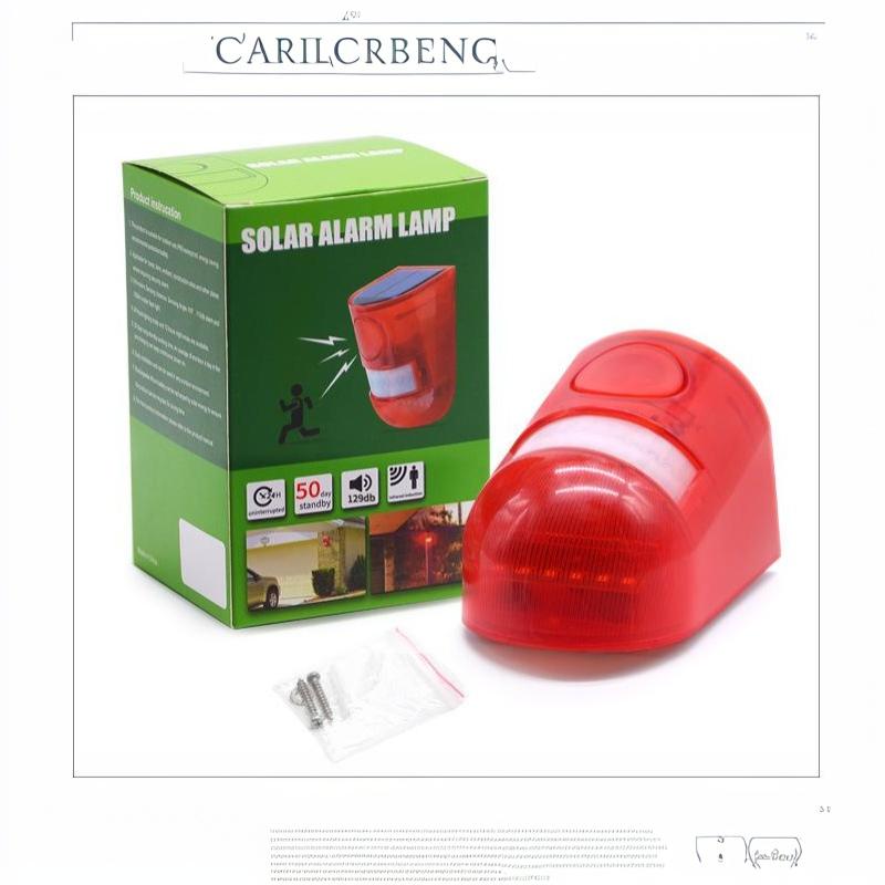 Wireless Solar Motion Alarm Light 120dB Siren IP65 Waterproof for Outdoor Patio Vegetable Garden Animal Repellent
