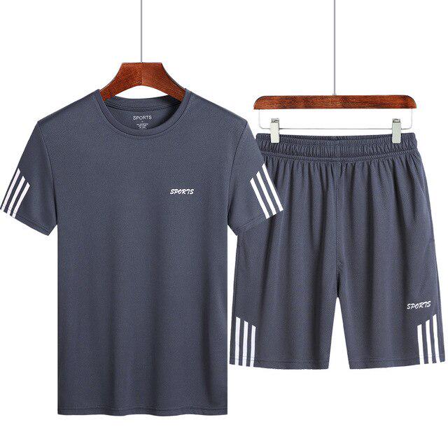 Mens Tracksuit Sportwear Set Casual Running Fitness Two -Piece Set