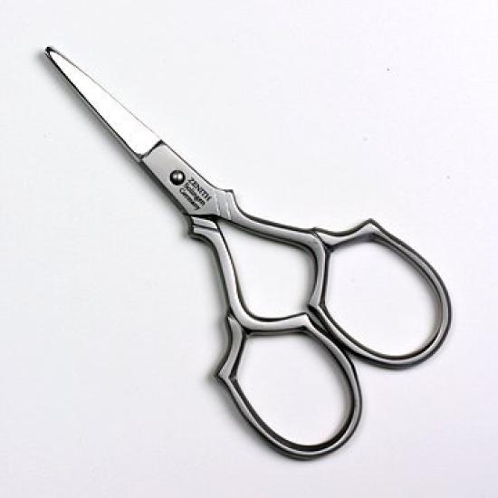 AXiON Stainless Steel Nose Hair Trimming Scissors with Decorative Handle Straight from with a Premium Smoked Finish (Axion) (Rounded Tip, Blade)