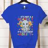 Its A Different Ability Autism Teacher Shirt Autism Awareness Cartoon Design Woman Tshirts Special Education Gift Classic Tops
