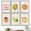 Delicious Food Sushi Pizza Coffee Print Nordic Wall Art Canvas Painting Poster For Kitchen Restaurant Home Decorative Picture