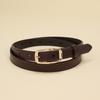 Elegant Cowhide Leather Ladies Fashion Belt With Alloy Pin Closure Work For