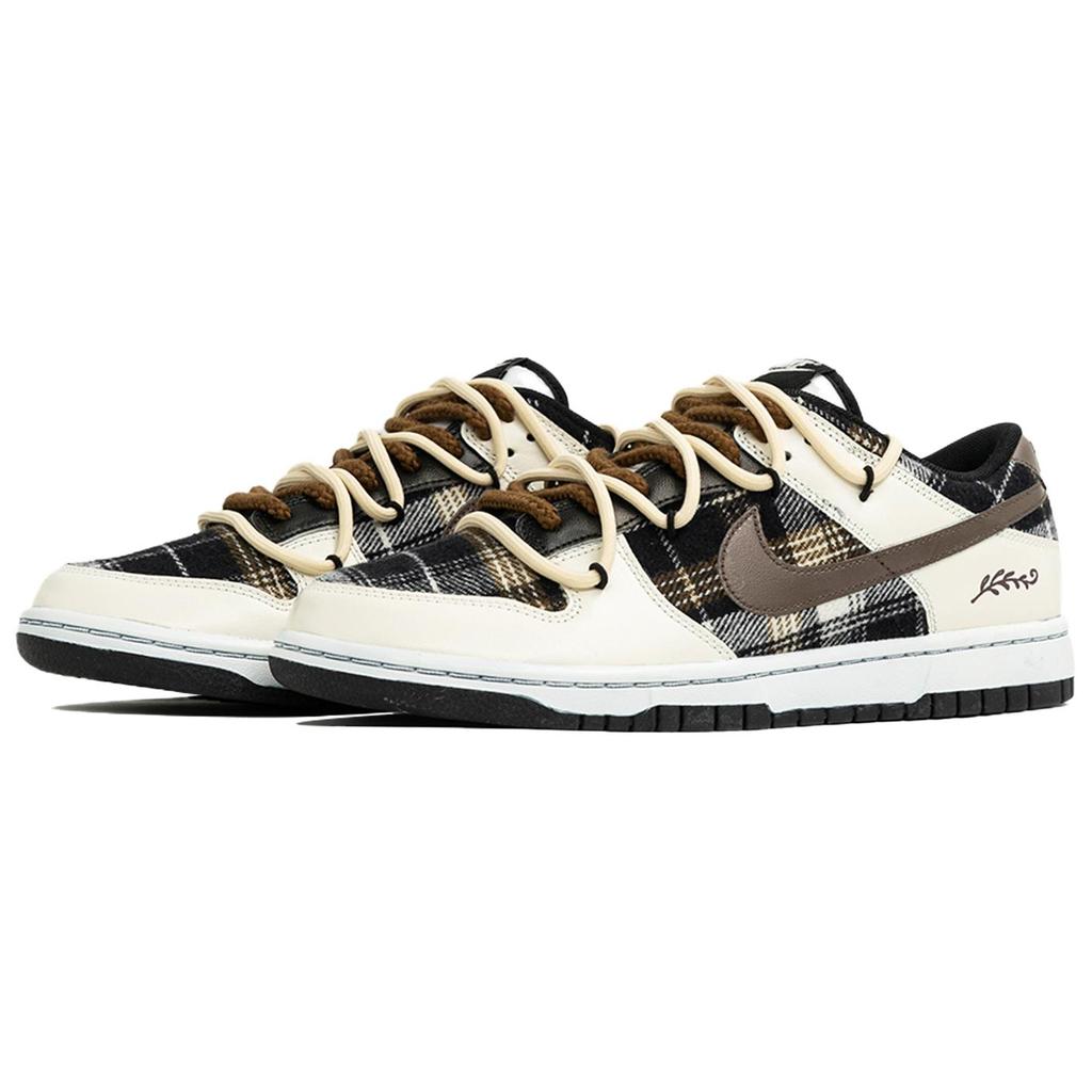 Nike Dunk Vanity Noodle, Vanilla Cocoa, Shopping Bag Abrasion Resistant Low top Skateboard Shoes Unisex Brown DD1391-100(Team113-S-BOX)