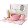 Pink Matcha Set 7 Pieces Bowl Hachihon-dachi Chasen Stand Chashaku Tea Strainer Chakin Parallel Import