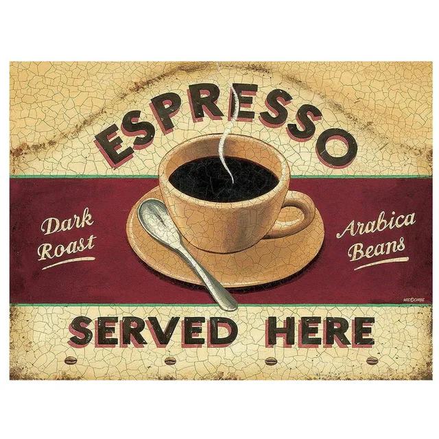 Винтажная металлическая жестяная табличка Drink Coffee Настенная декоративная табличка для мужской пещеры Домашнего кафе Сада Клуба Бара Ретро Железный художественный постер