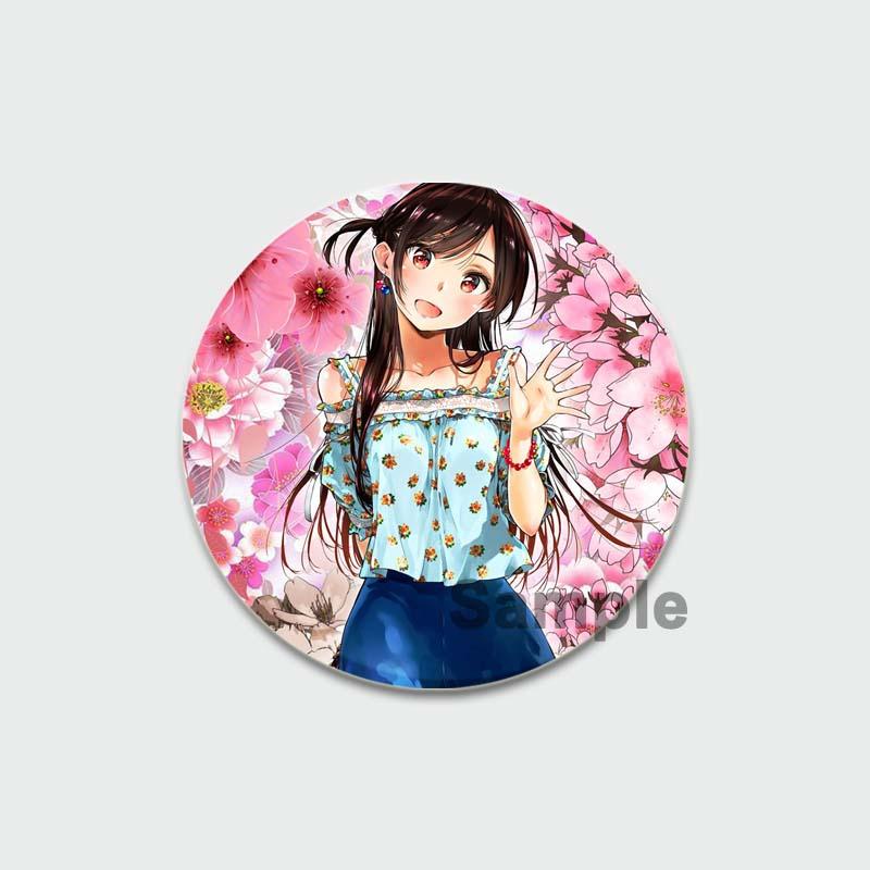 58 мм милая брошь для девочек в стиле аниме 58 мм круглая булавка косплей мультяшные значки для одежды украшение на рюкзак модные ювелирные аксессуары подарки