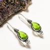 Solid 925 Sterling Silver Peridot Gemstone Handmade Women Dangle Earring Jewelry Gift For Her
