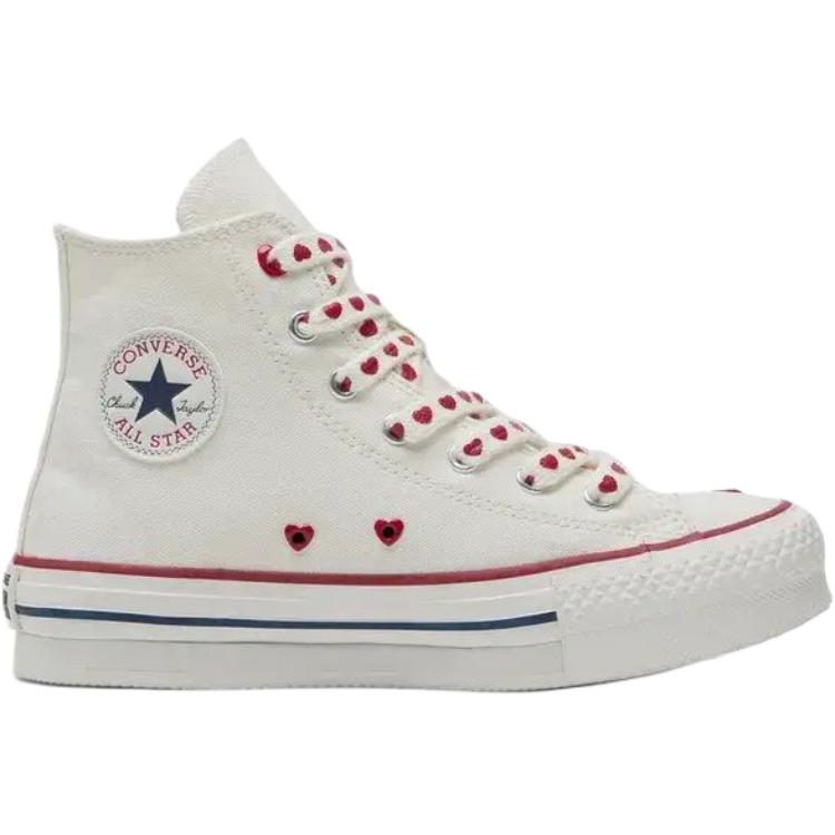 Converse Кеды на платформе All Star Lift Classic Comfort Support High Top Унисекс Белый Красный A19062C