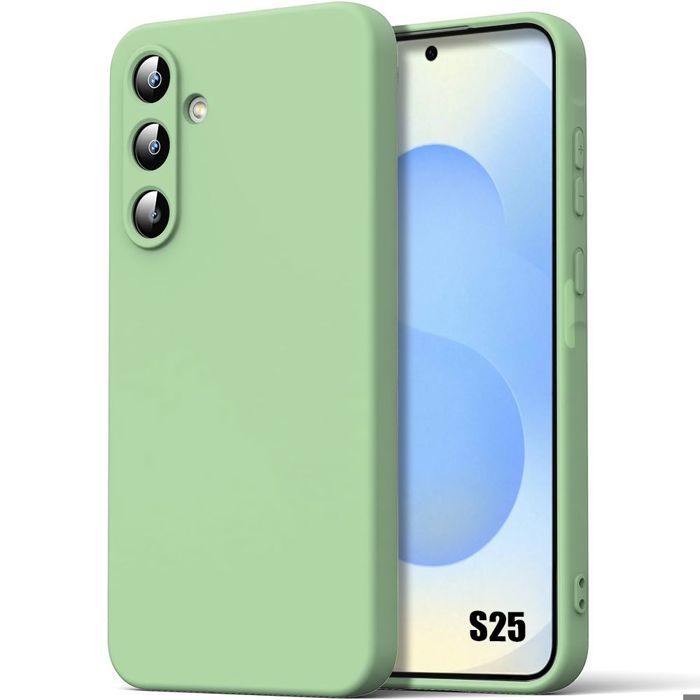 Case for Samsung Galaxy S25, Soft Flexible Silicone Green - BOOLING®