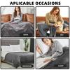 Electric Throw Blanket for Sofa - 6 Heat Settings, 10H Timer Auto Shut Off, Machine Washable
