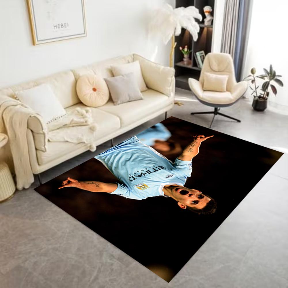 Dynamic Soccer Player Artwork Area Rug Suitable for Study room Bedrooms Dining Room Outdoor Antislip Carpet Decorate Offices Best for Christmas