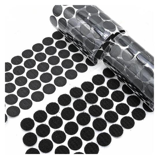 500 шт. самоклеящихся точек диаметром 10 мм для многоразового использования в классе, школе, сделай сам, проекты ручной работы, нейлоновая липкая задняя часть, крючок, круглая застежка-лента для монет