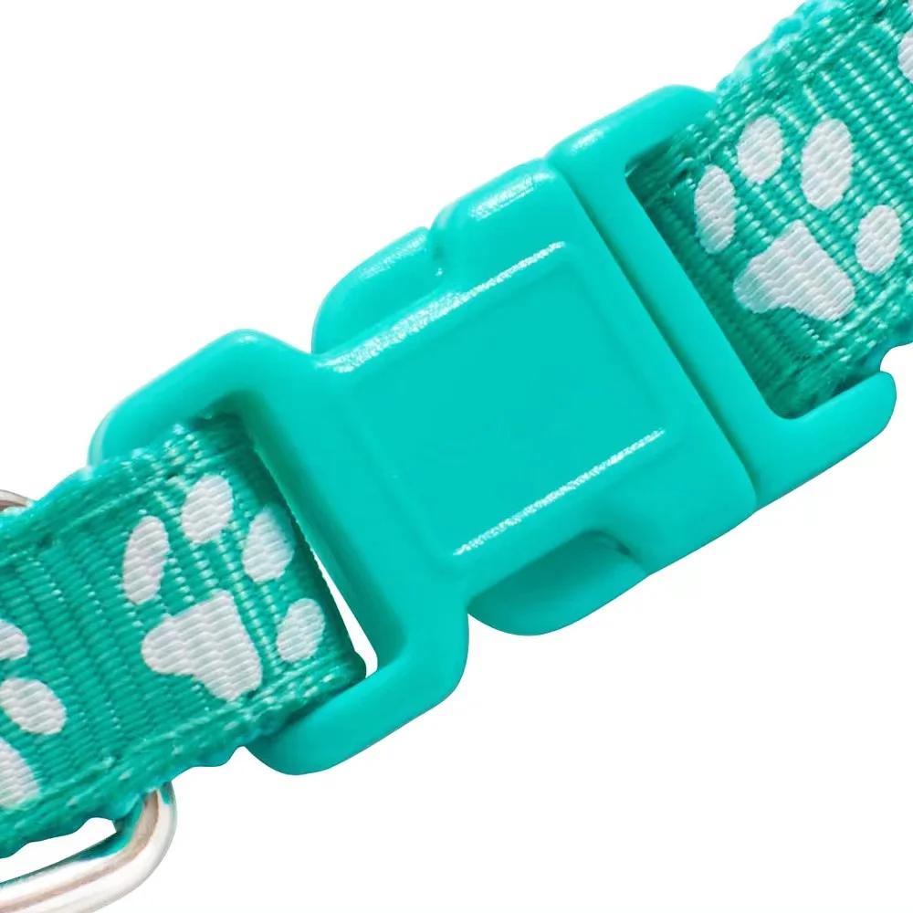 Ошейник для домашних животных с колокольчиком, мультяшный след, красочные аксессуары для собак, щенков, кошек, ошейник для котенка, регулируемый защитный колокольчик, ожерелье, ожерелье для домашних животных