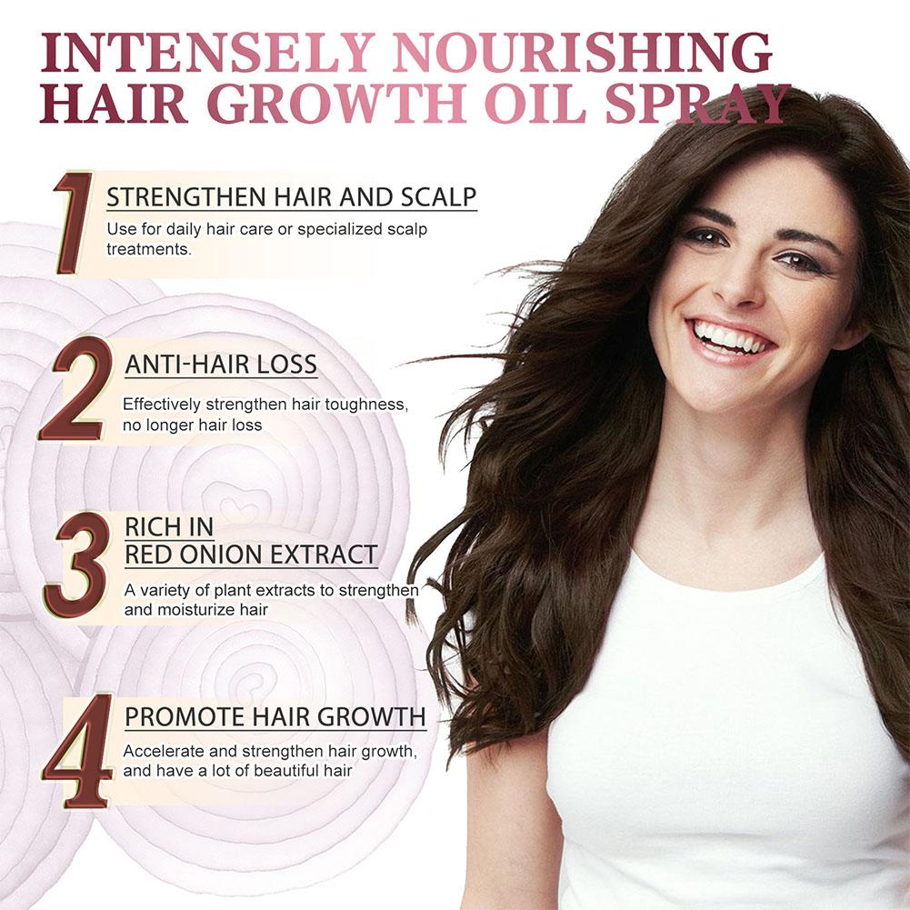 Onion Hair Growth Oil Spray Strengthens Hydrates Hair Promotes Dense Thick Treatment 1/2PCS
