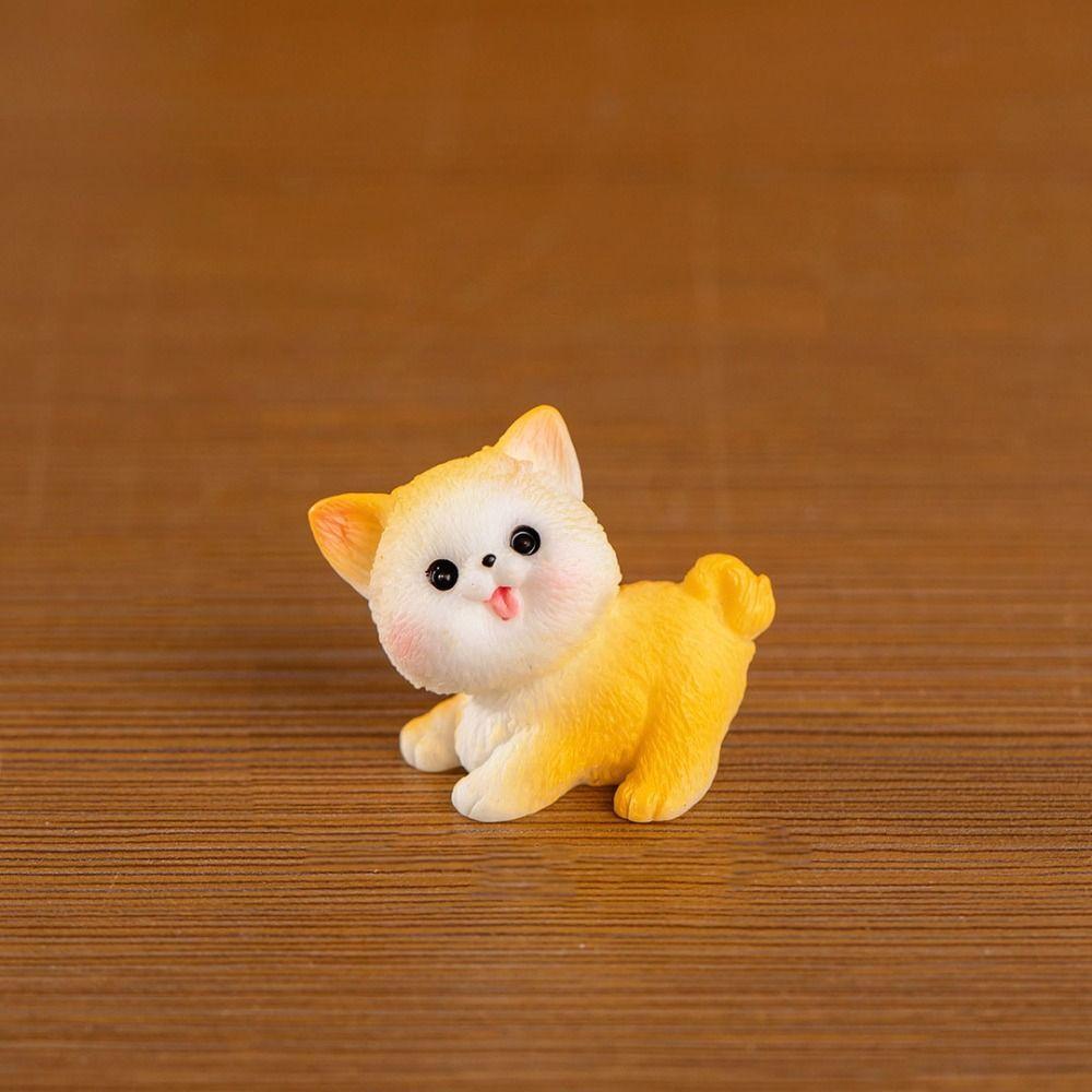 Mini Cute Puppy Statue Cartoon Cartoon Dog Gift Miniature Dog Figurine