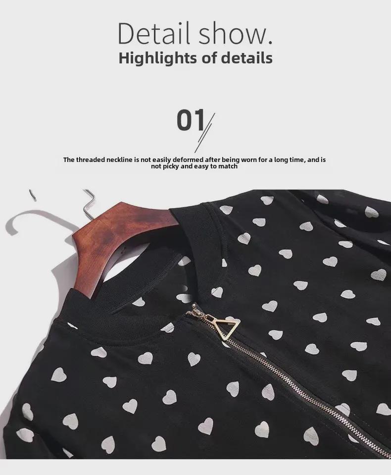 Женская бейсбольная куртка из шифона в горошек с длинным рукавом и застежкой-молнией, европейский и американский стиль, весна, лето, осень