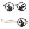 Scottish terrier, Aberdeen Terrier, Scottie, Aberdeenie - cufflinks and tie with your photo, a suit decoration, men's jewelry from the Art-Dog brand.