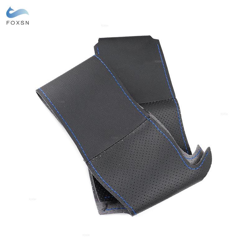 Перфорированная кожаная микрофибра Автоаксессуары Интерьер Накладка на руль с креплениями Для Volvo V40 XC60 S60 LV60 S80L