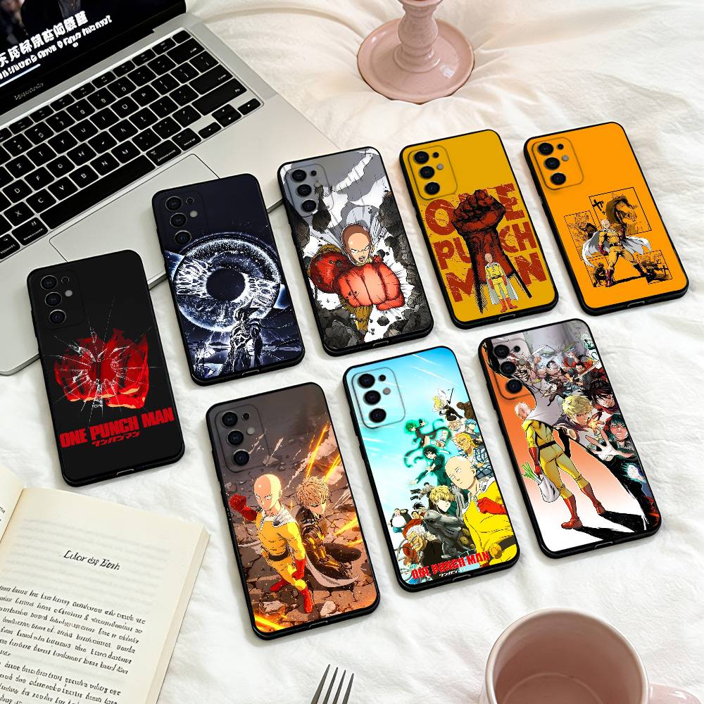 Чехол для телефона с аниме One Punch Man для Samsung S25,24,23,22,30,21,10,9,Ultra,Plus,Lite,FE,4,5 G Мягкий черный чехол