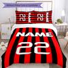 3pcs Custom Name Football digital jersey Bedding Set Duvet Cover Closure Includes 1 Duvet Cover & 2 Pillowcases for All Seasons Bedroom Decor