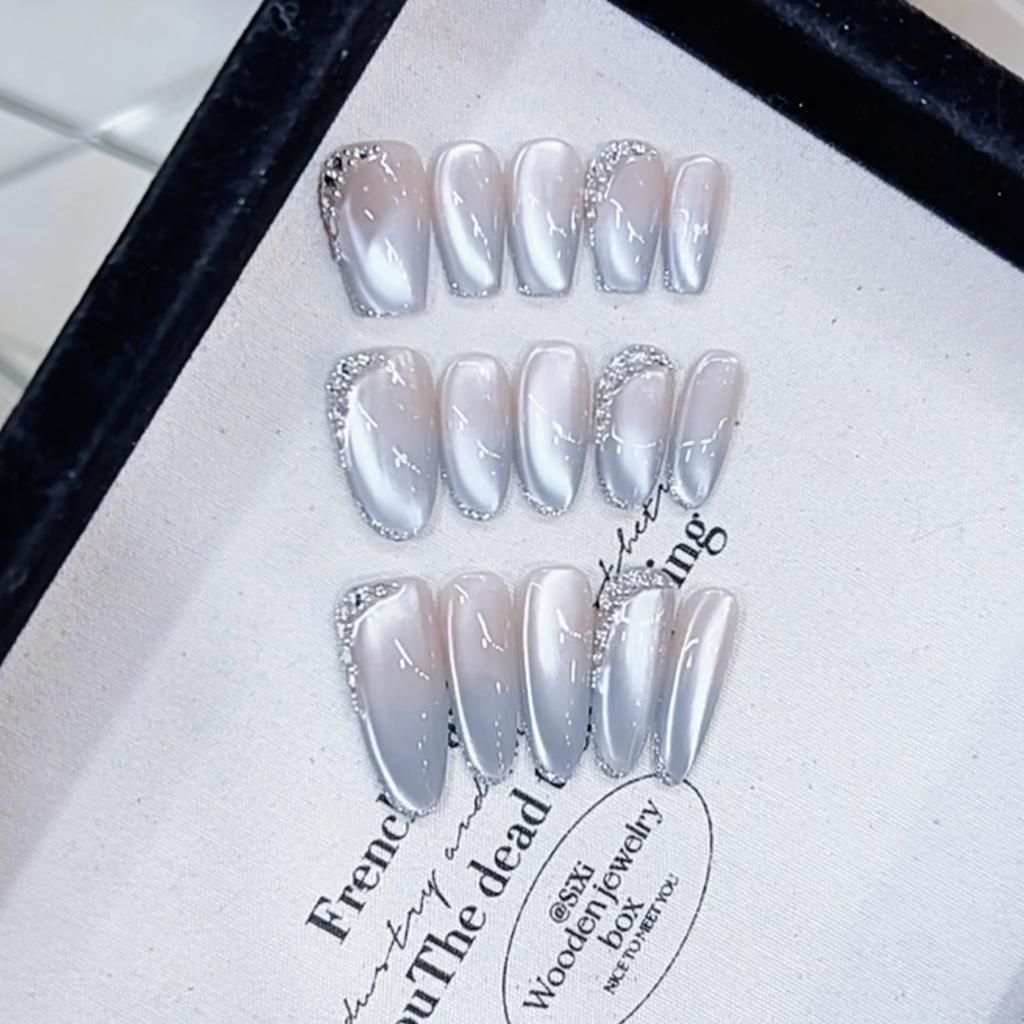 Чистая ручная работа, броня, весна и лето, новая морская соль, лунный свет, прозрачный лед, кошачий глаз, чистая похотливая наклейка для ногтей