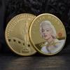 Monroe Commemorative Coin Superstar Marilyn Metal Medal Color Painting Gilded Silver Coin Lucky Love Souvenir Coin Collection