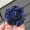 5Pcs DIY Artificial Roses Flower Organza Burnt Fabric Hair Flowers  Women Hair Accessories