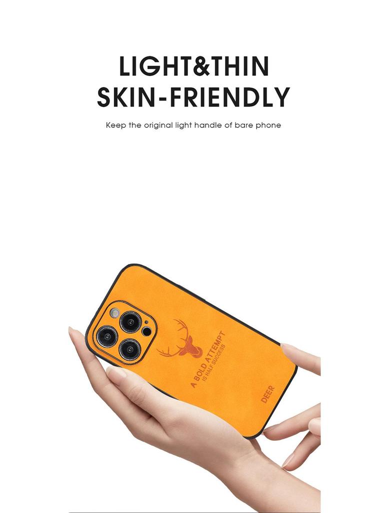 Магнитный кожаный чехол для телефона для iPhone 11-16, совместимый с iPhone 12-15 Pro Max, дизайн с головой лося, японский и корейский стиль