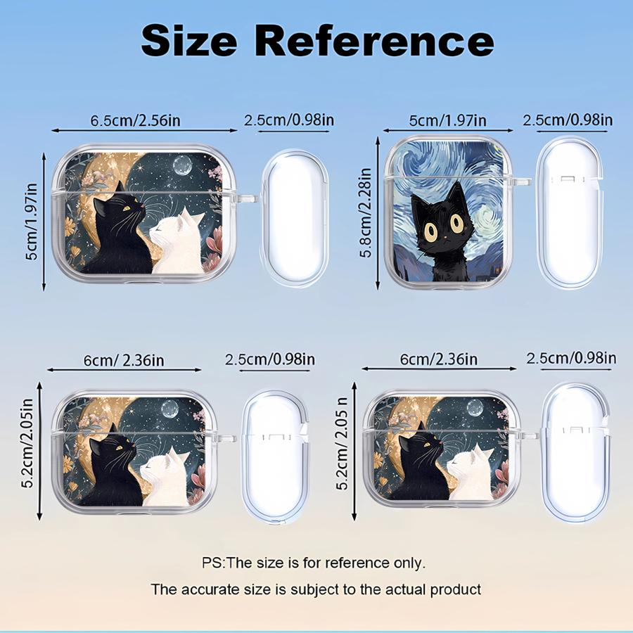 Мультяшный Кот Прозрачные Чехлы Для Наушников Чехол Для Airpods 4 Pro 2 Pro3 1 Pro2 3