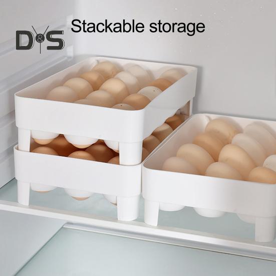 15-секционный ящик для хранения яиц, поддон для яиц в холодильнике, большая вместимость, высокая устойчивость, складной, экономящий место, органайзер для яиц в холодильнике