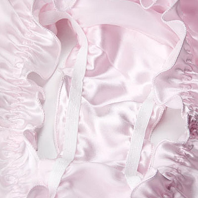 Женское нижнее белье в стиле Лолиты для девочек, шелковые трусики с бантом, нижнее белье с оборками, трусы, бикини
