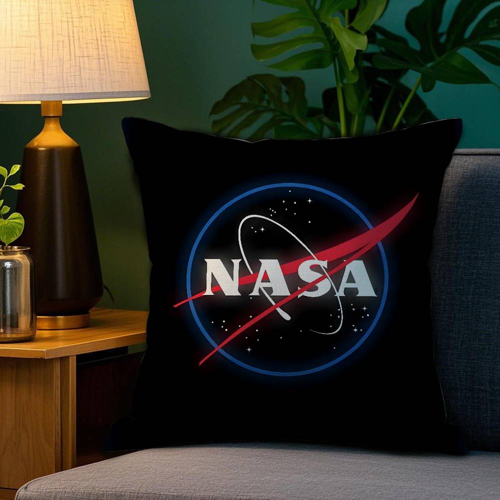 N-Nasa Space Pillow Case Plush Fabric Soft Double Sided Print Sofa Cushion Cover Throw Pillow Covers