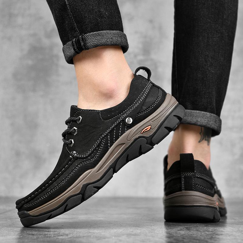 Fashion New Large Size Men's Shoes Genuine Leather Flats Men Loafers High Quality Outdoor Men Sneakers Breathable Male Casual Shoes