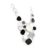 [H2435] - Designer Necklace 'Coloring' Black Gray