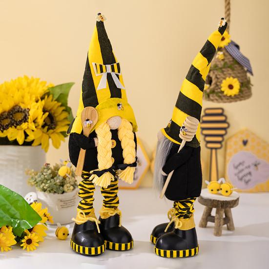 Полосатый принт, кукла гном, элемент дня пчелы, безликий орнамент эльфа, обувь, фигурка гнома, тканевая кукла, домашний декор