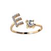 Fashion Initials A-Z Letter Ring Women Classic Gold Color Silver Color Opening Finger Ring For Girl Party Jewelry Gift Wholesale