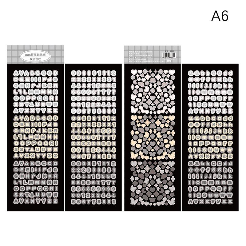 4Sheets Laser Bling Letter Gift Alphabet Sticker Decorate Photocard Scrapbooking Diy Photo Album Stationery Supplies Kid Sticker