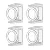 Curtain Rod Holder Clamp Self Adhesive Hooks 360° Rotation Adjustable Clothes Rail Bracket Towel Rod Shower Curtain Rod Brackets