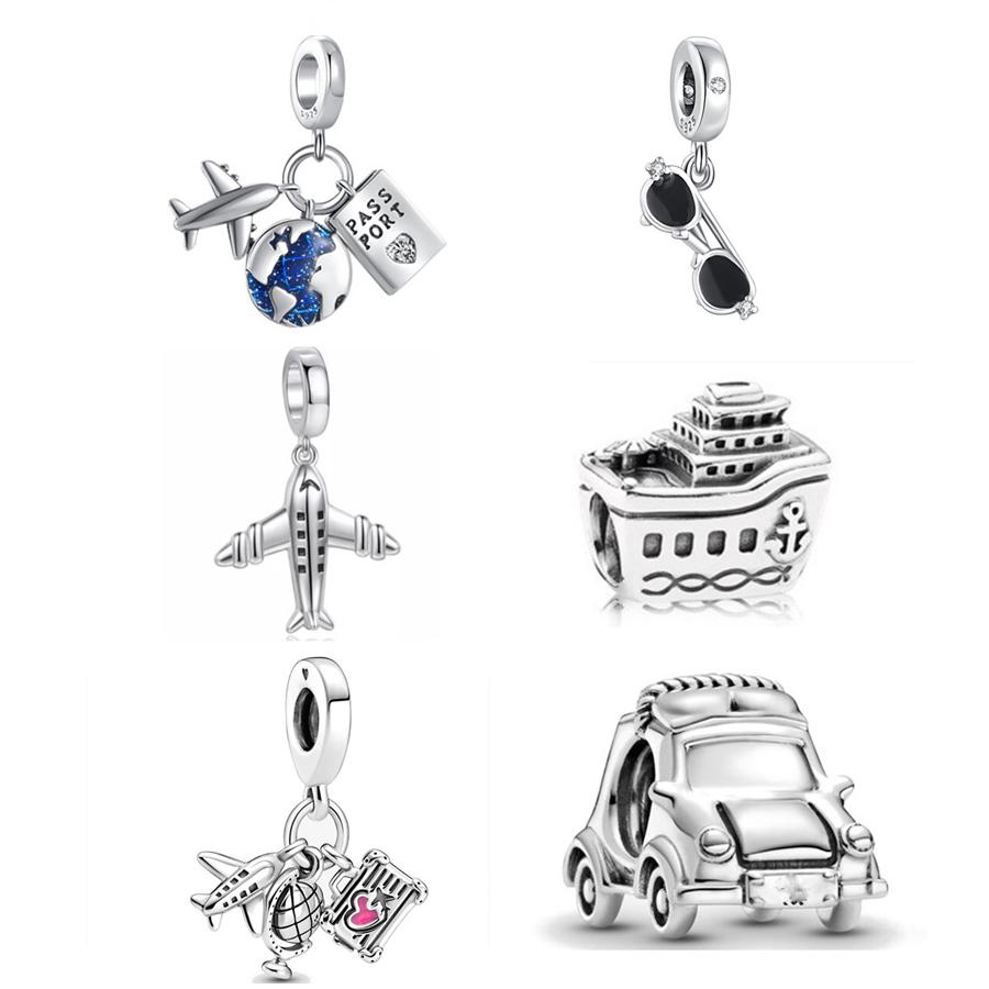 Новый самолет, автомобиль, пароход, паспорт, висячие подвески из бисера, подходят для оригинального модного браслета, ювелирные изделия своими руками для женщин