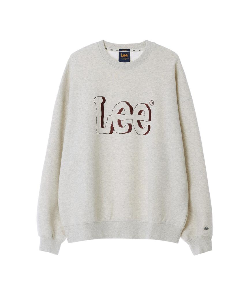LEE Shadow Embroidery Logo Sweatshirt Oatmeal