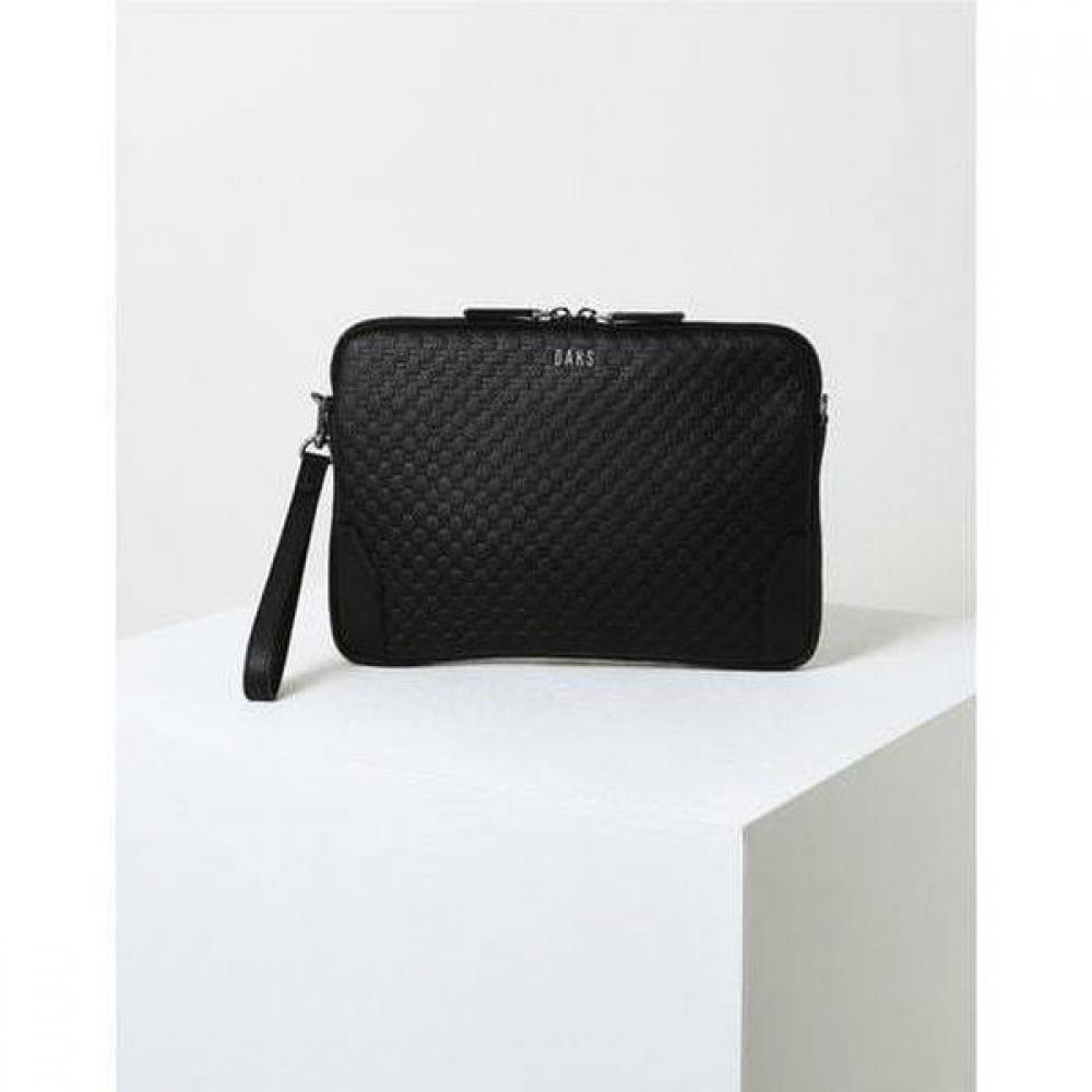 Daks Black Dd Pattern Leather Clutch   Crossbody Bag Dbba6e013bk