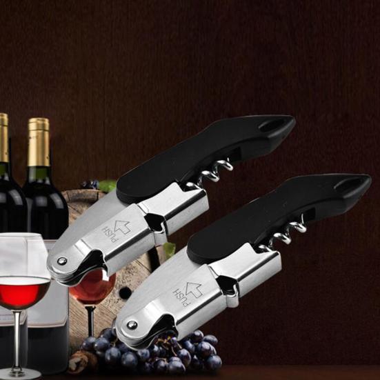 Открывалка для бутылок Многофункциональная нескользящая ручка Экономящая труд нержавеющая сталь 2 в 1 Извлекатель пробок из винных бутылок Кухонные принадлежности