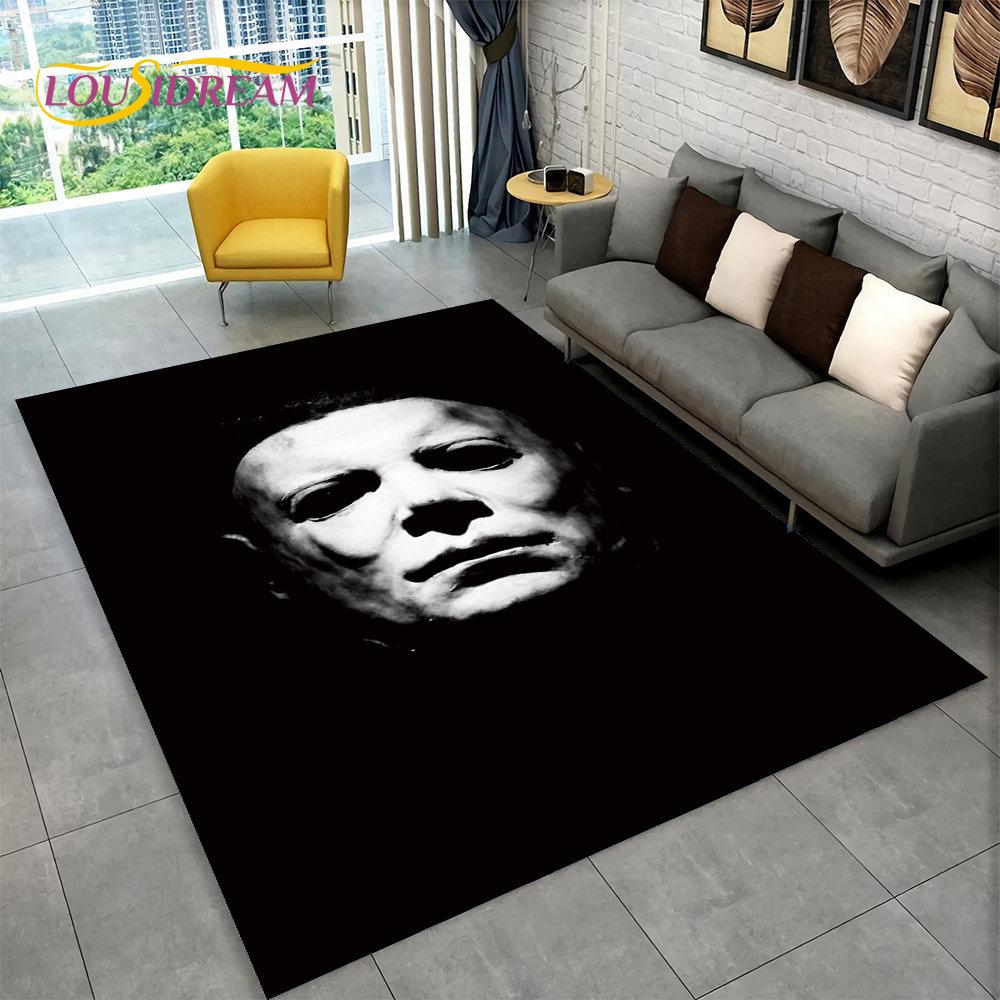 Коврик из мультфильма с персонажем фильма ужасов Чаки пила, ковер для гостиной, спальни, дивана, коврик для украшения, нескользящий напольный коврик