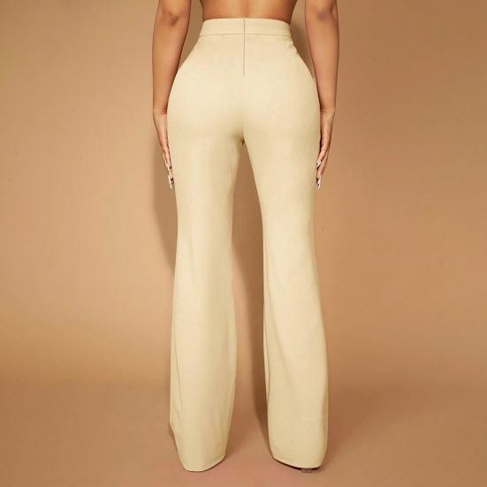 Женские брюки от костюма с высокой посадкой, однотонные, с застежкой-молнией, классические брюки для платья, для бизнеса, для работы, для поездок, для школы