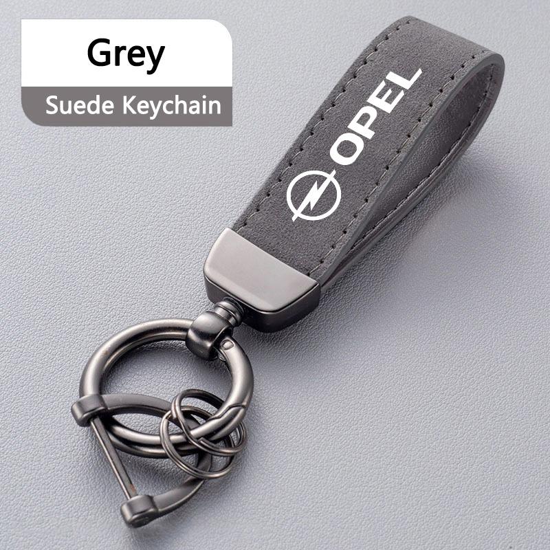 Leather Car Badge Key Chain Ring Pendant For Opel Astra GTC Insignia Antara Meriva Zafira Vectra Mokka Auto Keychain Accessories
