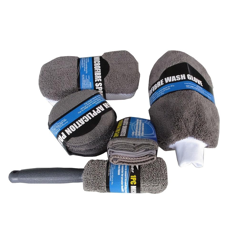 9 шт./компл. инструменты для автоматической чистки, полотенце из микрофибры, щетка для автомобильных шин, мягкая впитывающая перчатка, набор для мытья автомобиля и мотоцикла