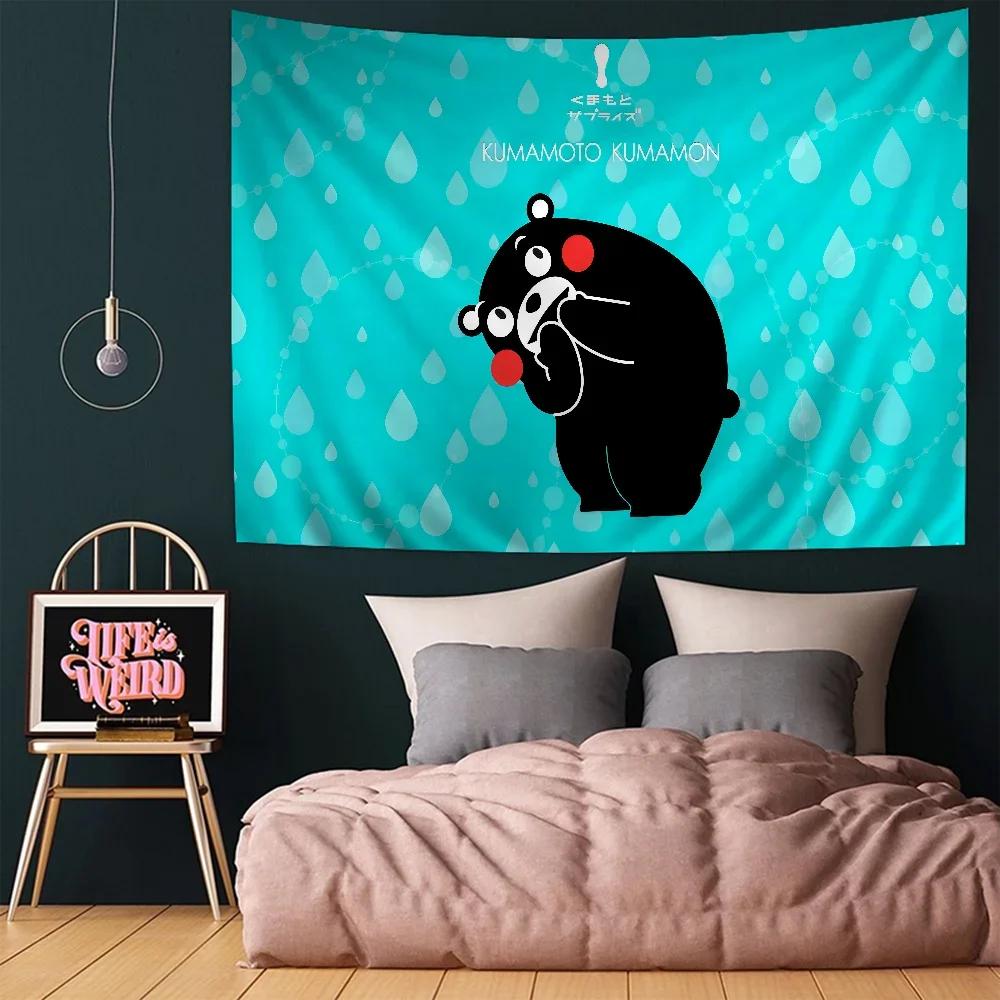 K-Kumamons Bear DIY Wall Tapestry Hanging Tarot Hippie Wall Rugs Dorm INS Home Decor
