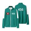 Squid Games Season II Sweatshirt Zip-up Stand Collar Long Sleeve Number Printing Contrast Color Jacket TV Character Sportswear Elastic
